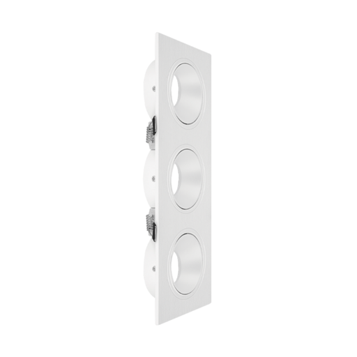 [CORAECAD-X3-B-PC] ARTEFACTO DE EMBUTIR CUADRADO ANTIDESLUMBRANTE DICRO X3 MOVIL PVC BLANCO