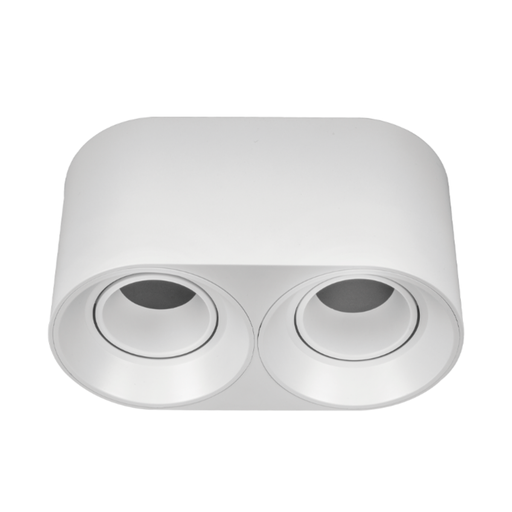 [CORAPRDL-X2-B-PC] ARTEFACTO PLAFON REDONDO DICRO X2 MOVIL PVC BLANCO LISO