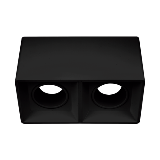 [CORAPCDL-X2-N-PC] ARTEFACTO PLAFON CUADRADO DICRO X2 MOVIL PVC NEGRO LISO