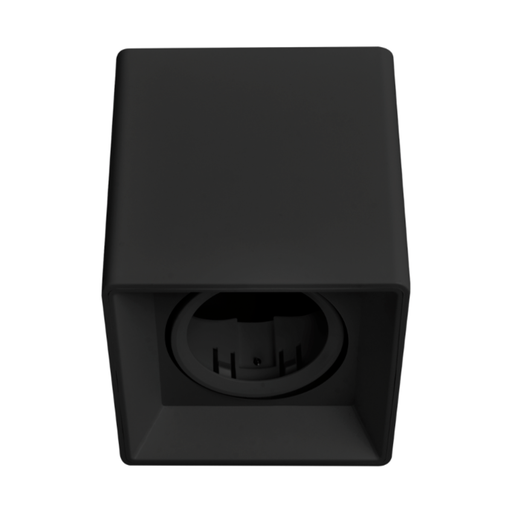 [CORAPCDR-X1-N-PC] ARTEFACTO PLAFON CUADRADO DICRO X1 MOVIL PVC NEGRO RANURADO