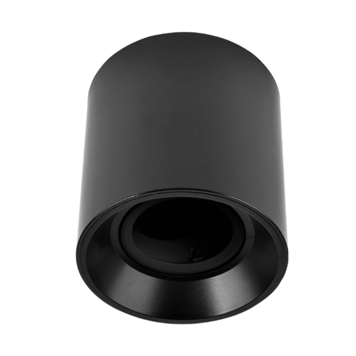 [CORAPRDR-X1-N-PC] ARTEFACTO PLAFON REDONDO DICRO X1 MOVIL PVC NEGRO RANURADO