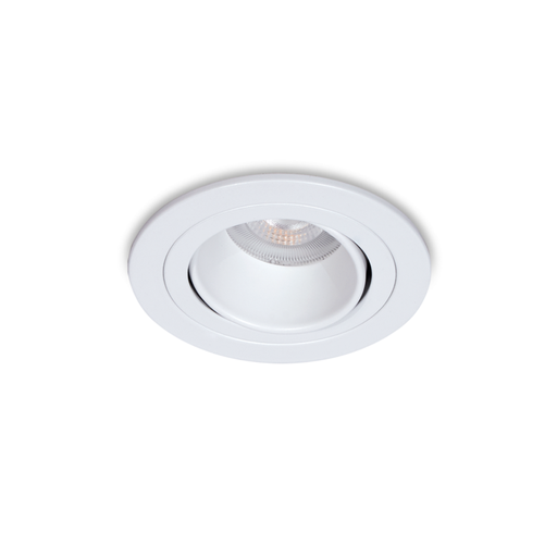 [DABEMBU-5 BLANCO] Emb. rerondo movil, aluminio antideslumbrante bco. para GU10