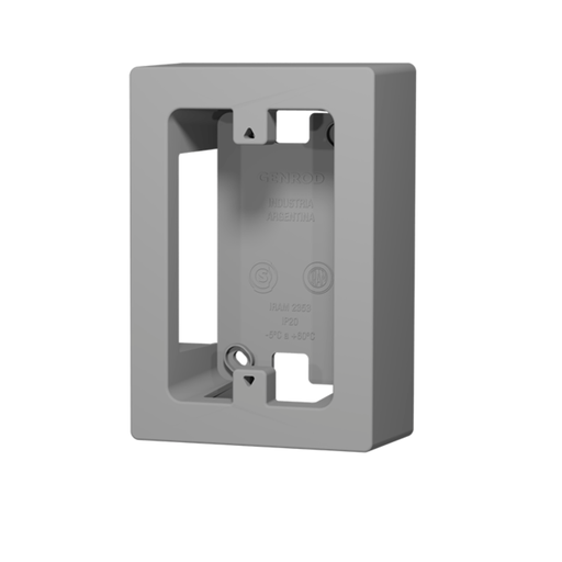 [GEN02219PG] Caja monobock rectangular sobreponer Gris