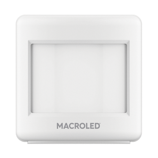 [CORSMSPB-110-8M-3AAA] SENSOR DE MOV SMART PARED BLANCO MACROLED, 8M DE ALCANCE, 110º, 3 PILAS AAA