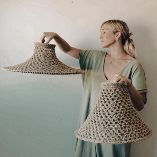 [CHJAVELLINO1545] NERVO LAMPARA AVELLINO 15X45X26 TEJIDA EN HILO DE YUTE