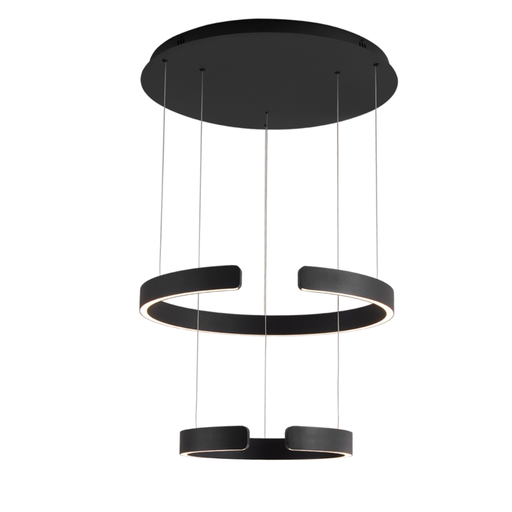 [DABTOLUCA-L] Colgante doble ø60cm y ø40cm de aluminio, de 50w+30w led