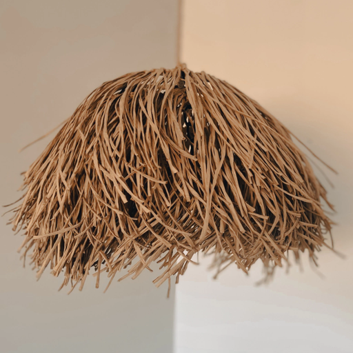 [CHJASTIK] NERVO LAMPARA ASTI TEJIDA EN KRAFT 45X45X25CM