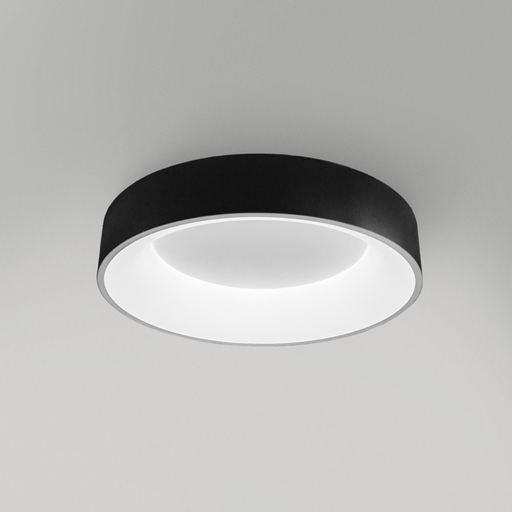[VONVK-NBAGEL-NG-40W-WW DIM] LUMINARIA CIRCULAR PARA APLICAR EN TECHO O PARED VK-NBAGEL NEGRO 40W 3000K DIMERIZABLE 450X100MM