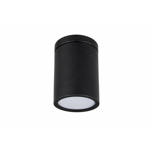 [MAC2408NE] Plafón cilindrico Ø75x110mm para lámpara GU10 10cm c/acrílico negro