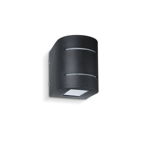 [FWIFWI2032 CR ALUM Lente Vidrio NE] Aplique de Pared Lente Vidrio con raja frontal negro