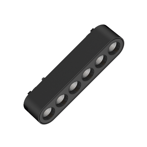 [CORRMS-CF114-N-6W-WW] CABEZAL FOCAL NEGRO PARA RIEL MAGNETICO SKYLINE 114MM MACROLED, DC48V, 6W, 2700K, 36°, RA>90