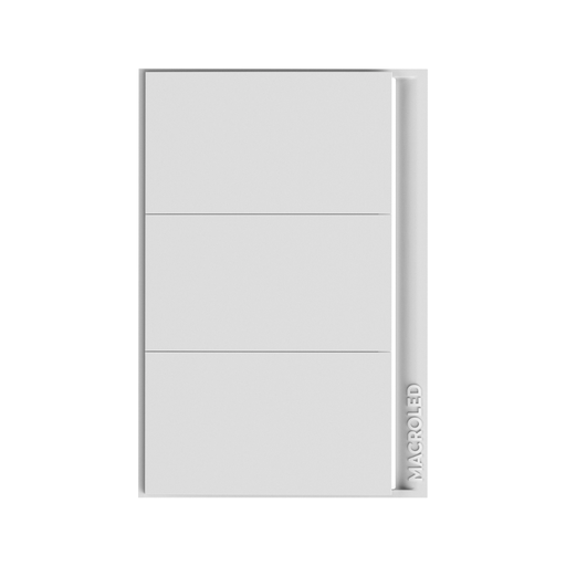 [CORTS-P3B-CP] TECLA SMART BLANCO MACROLED 3 PULSADORES AC100-240V MAX 10A CON CAPACITOR