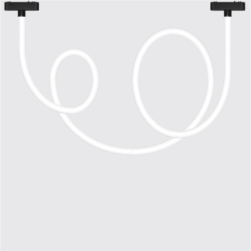 [CORRMS-TF2000-N-20W-WW] TUBO FLEXIBLE DIFUSO NEGRO PARA RIEL MAGNETICO SKYLINE 2000MM MACROLED, DC48V, 20W, 2700K, 360°, RA>90