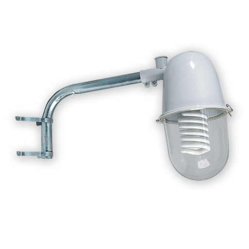 [FAR1300/BL] Alumbrado Público de policarbonato con brazo exterior E40 IP44 color blanco