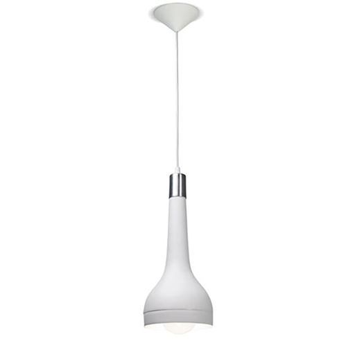 [FAR0347/BL] Colgante gota polipropileno 1 luz E27 blanco