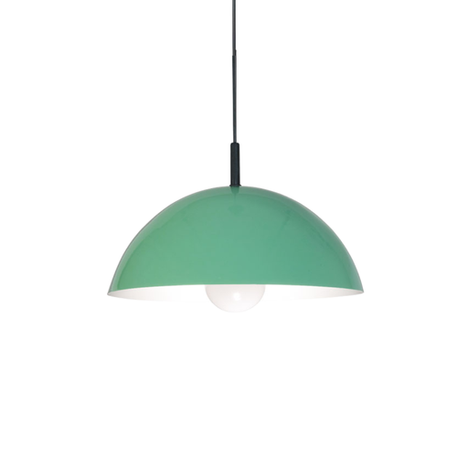 [FAR0306/BVA-BL] Colgante media esfera, ø 300 mm verde agua-blanco