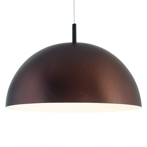 [FAR0306/DCO-BL] Colgante media esfera, ø 550 mm Alma de acero cobre-blanco