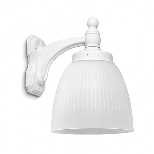 [FAR1301/PBL] Aplique con ménsula, campana Ø 216 mm blanco
