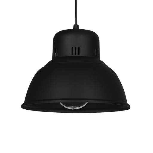 [FAR0311/BANE] Colgante galponero de aluminio pulido, ø 380 mm negro