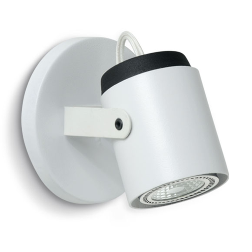 [FAR0173/1BL-NE] Spot 1 luz para lampara GU10 dicro Led blanco-negro