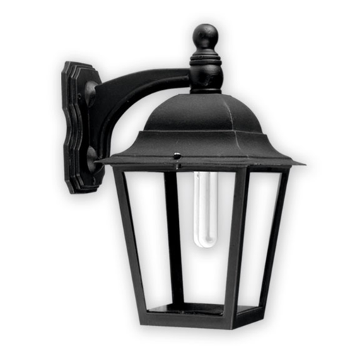 [FAR1294/NE] Farol abierto, techo desmontable con ménsula de PVC negro