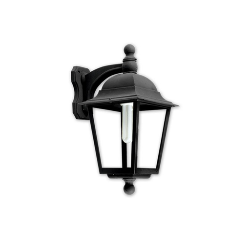 [FAR1290/NE] Farol cerrado, techo desmontable con ménsula de PVC negro