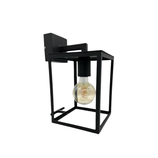 [MLXASFC2 NE] APLIQUE SAN FRANCISCO CHICO 30CM VIDRIO TRANSPARENTE 1XE27 NEGRO