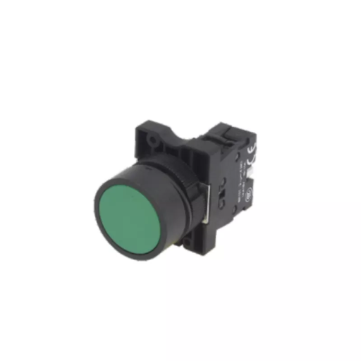 [CNCLAY5-EA31] PULSADOR PLASTICO RASANTE VERDE (1 NORMAL ABIERTO)
