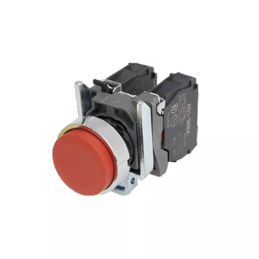 [CNCLAY4-BA42] PULSADOR METALICO RASANTE ROJO (1 NC)