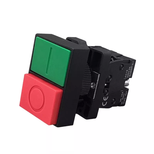 [CNCXB5-AL8425] PULSADOR DOBLE VERDE/ROJO PLASTICO SALIENTE (SIN CONTACTOS)