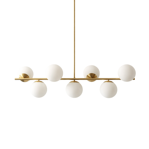 [CHJ841/7 BR] MASSA BARRA HORIZONTAL SALIDA DIAGONAL (120°) X7 LUCES 8X15 BRONCE