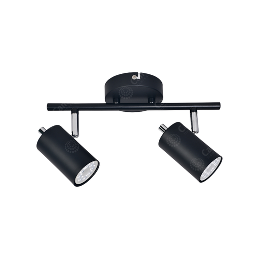 [CANC300/2 NG] Aplique Memo 2xGU10 Negro Mate