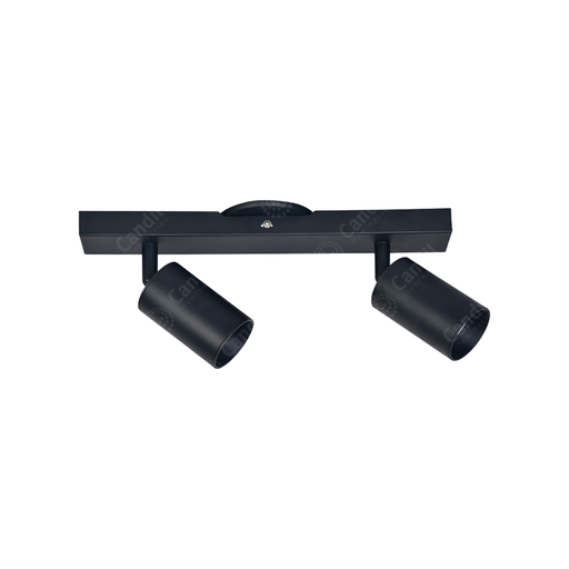 [CANC330/2 NG] Aplique Pola 2xGU10 Negro Mate