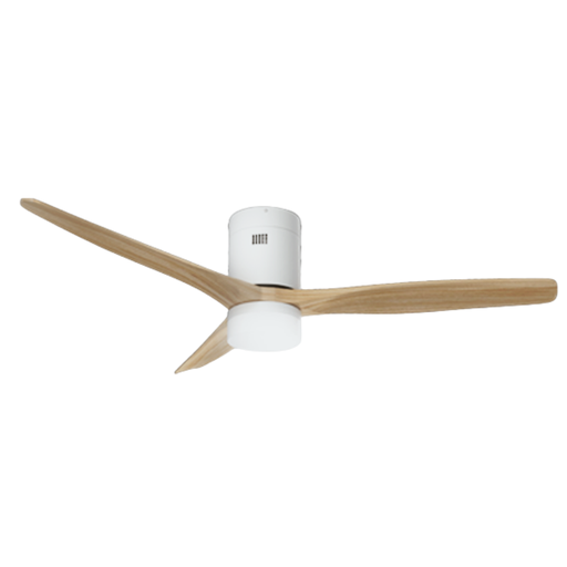 [TBCWST-A2-WN] Ventilador Smart Aruba - Diam: 52'' - Motor: DC 40w Blanco - Aspas Madera - Natural - Con Luz