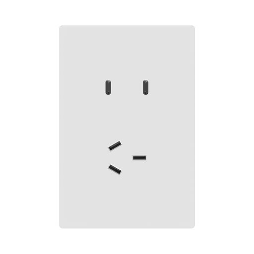 [CORMILAN-1TC-2USB-C-B] TOMACORRIENTE Y USB-C MILAN BLANCO MACROLED, AC 250V, 10A MAX. 2 USB-C DE 20W, BASTIDOR METALICO