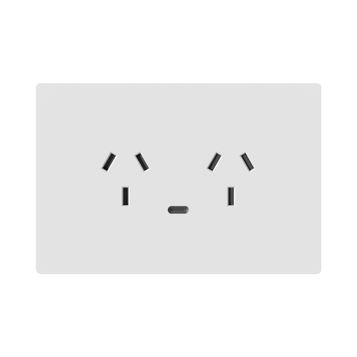 [CORMILAN-2TC-1USB-C-B] TOMACORRIENTE DOBLE Y USB-C MILAN BLANCO MACROLED, AC 250V, 10A MAX. 1 USB-C DE 20W, BASTIDOR METALICO