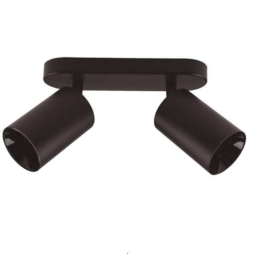 [ART53358 NE] Cabezal direccionable Set Doble para lampara par16 Gu10. Incluye floron negro