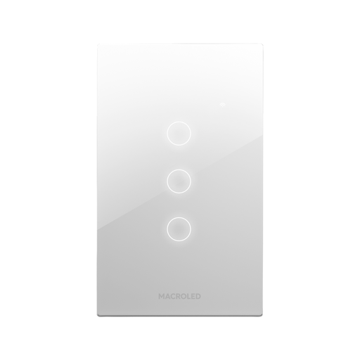 [CORROMA-S-3CH-B] TECLA ROMA SMART BLANCA MACROLED 3 CANALES AC100-240V MAX 7A CON CAPACITOR