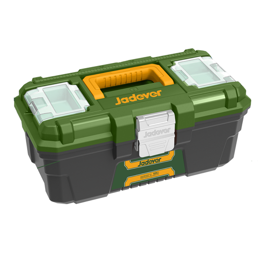 [CORJDTB3316] CAJA DE HERRAMIENTAS DE PLÁSTICO 16'' - 405X215X205MM, MATERIAL PP, HEBILLA DE METAL, CARGA MAX. 15KG, TAPA SUPERIOR CON 3 ZONAS DE ALMACENAMIENTO Y FUNCION DE BASCULA, CON BANDEJA DE PLASTICO