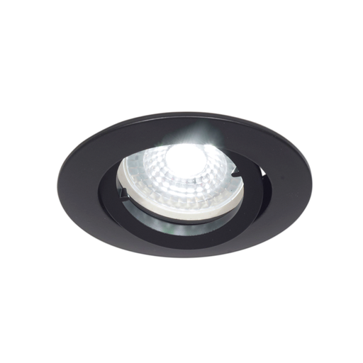 [DABEMBU-13Negro] Embutido rerondo movil aluminio para GU10 - negro