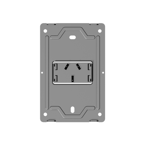 [CORMILAN-BAST-1TC-V] TOMACORRIENTE VERTICAL MILAN MACROLED, AC 250V, 10A MAX. BASTIDOR METALICO, SIN FRENTE