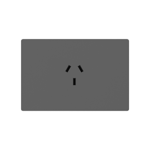 [CORMILAN-TAPA-1TC-G] FRENTE PARA TOMACORRIENTE MILAN MACROLED, COLOR GRIS