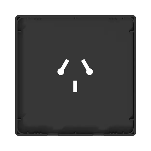 [CORMILAN-TAPA-1TCBN-MG-N] FRENTE PARA TOMACORRIENTE MIGNON BI-NORMA MILAN MACROLED, COLOR NEGRO