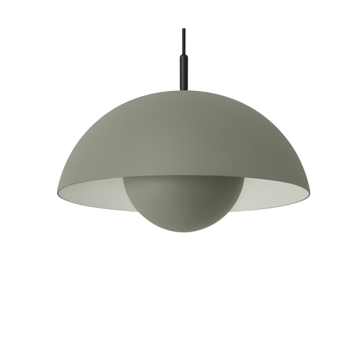 [FAR0306/CEVP-VP] Colgante Media esfera, ø 400 mm con media esfera invertida. 2 x E29 verde pastel
