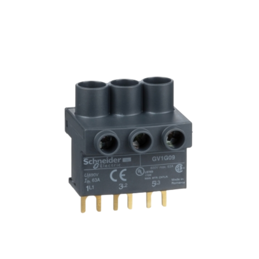 [SCHGV1G09] TeSys GV2, TeSys D y TeSys U - bloque de terminales - 3P - desde arriba