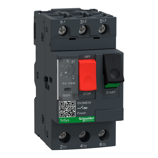 [SCHGV2ME08] Guardamotor Magnetotérmico 3P 2,5/4A de 100KA