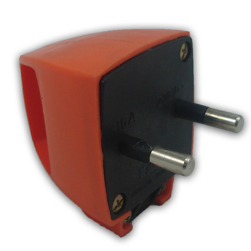 [KALKL48000] Ficha macho industrial 2p 16A Kalop naranja