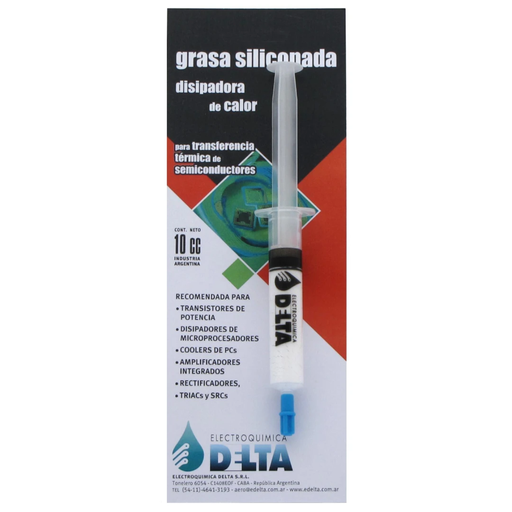 [DTAGS] Grasa siliconada, disipadora de calor Jeringa de 10cc