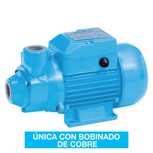 [GMMG2763AR] Electrobomba de agua QB 60 Periférica  1/2 HP | Qmáx. 40 L/min | Hmáx. 22 m | Monofásica | Protector térmico | Turbina bronce