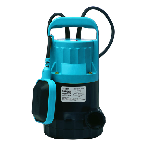 [GMM3694] Electrobomba sumergible XKS - 250 P  Plástico | Portátil | Aguas claras | 1/3 HP | Qmáx. 8000 L/hora
